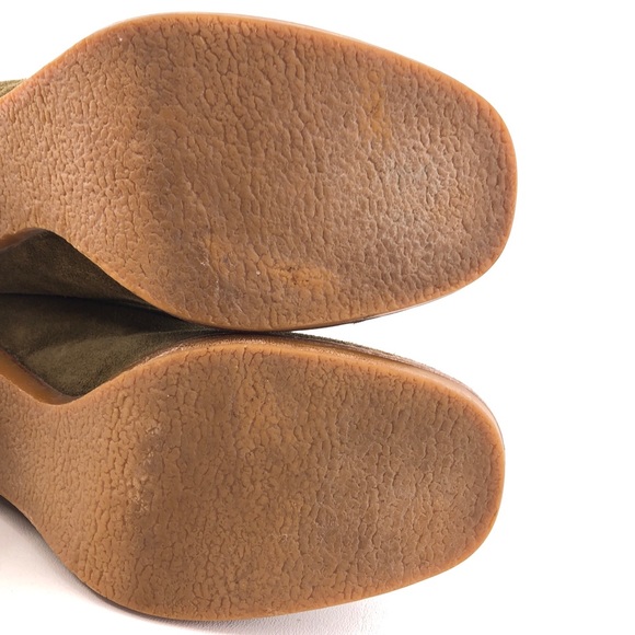 KORS Michael Kors Taupe Olive Suede Leather Ankle Boots 8.5M - Picture 11 of 12